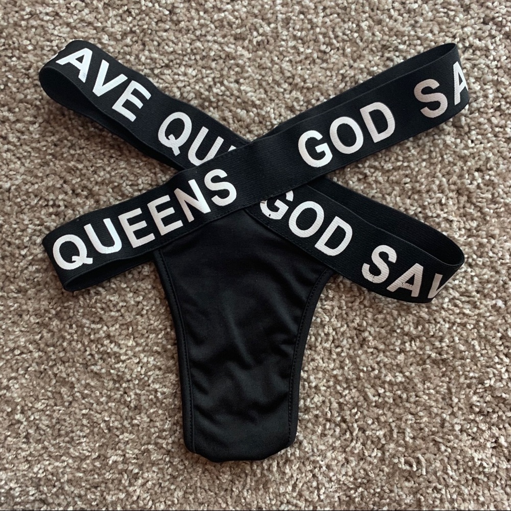 God saves queen cut out bikini bottoms